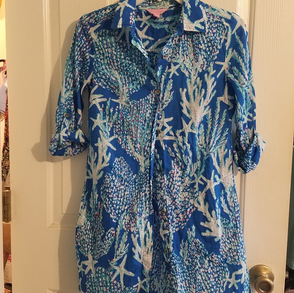 Lilly Pulitzer starfish swim cover or blouse